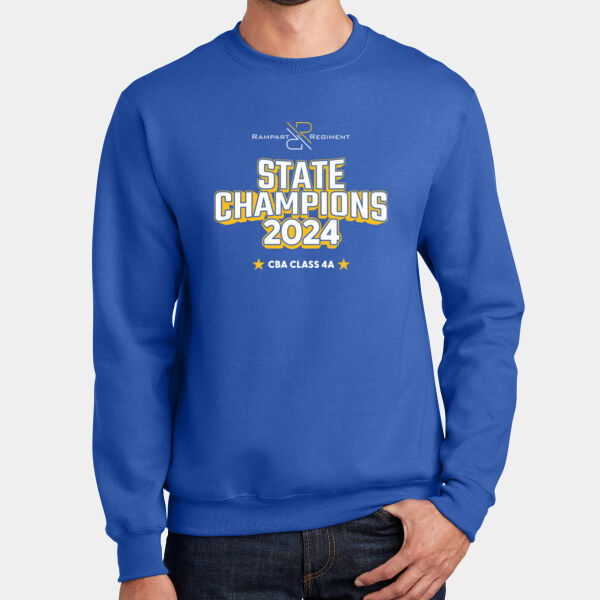 State Champions 2024 Blue Crewneck Sweatshirt Thumbnail